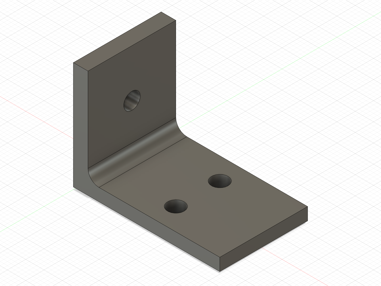The bracket at 40 mm long, isometric view